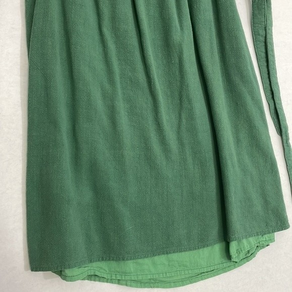 Lulu's Top, Tie Short Sleeves, Elastic Neckline, Lined, Green Medium - Picture 4 of 10